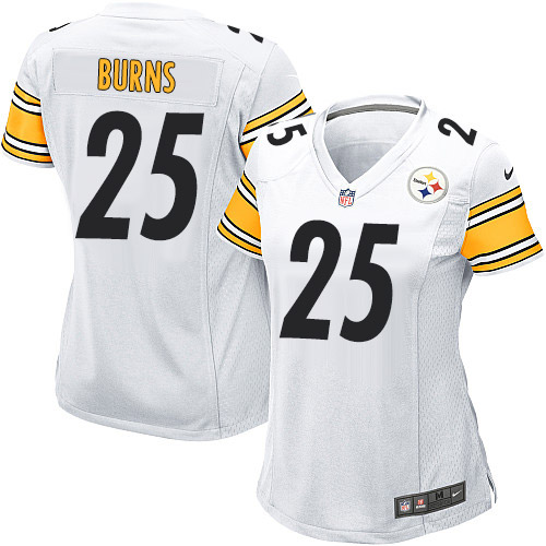 Women's Game Artie Burns Nike Jersey White Road - #25 NFL Pittsburgh Steelers